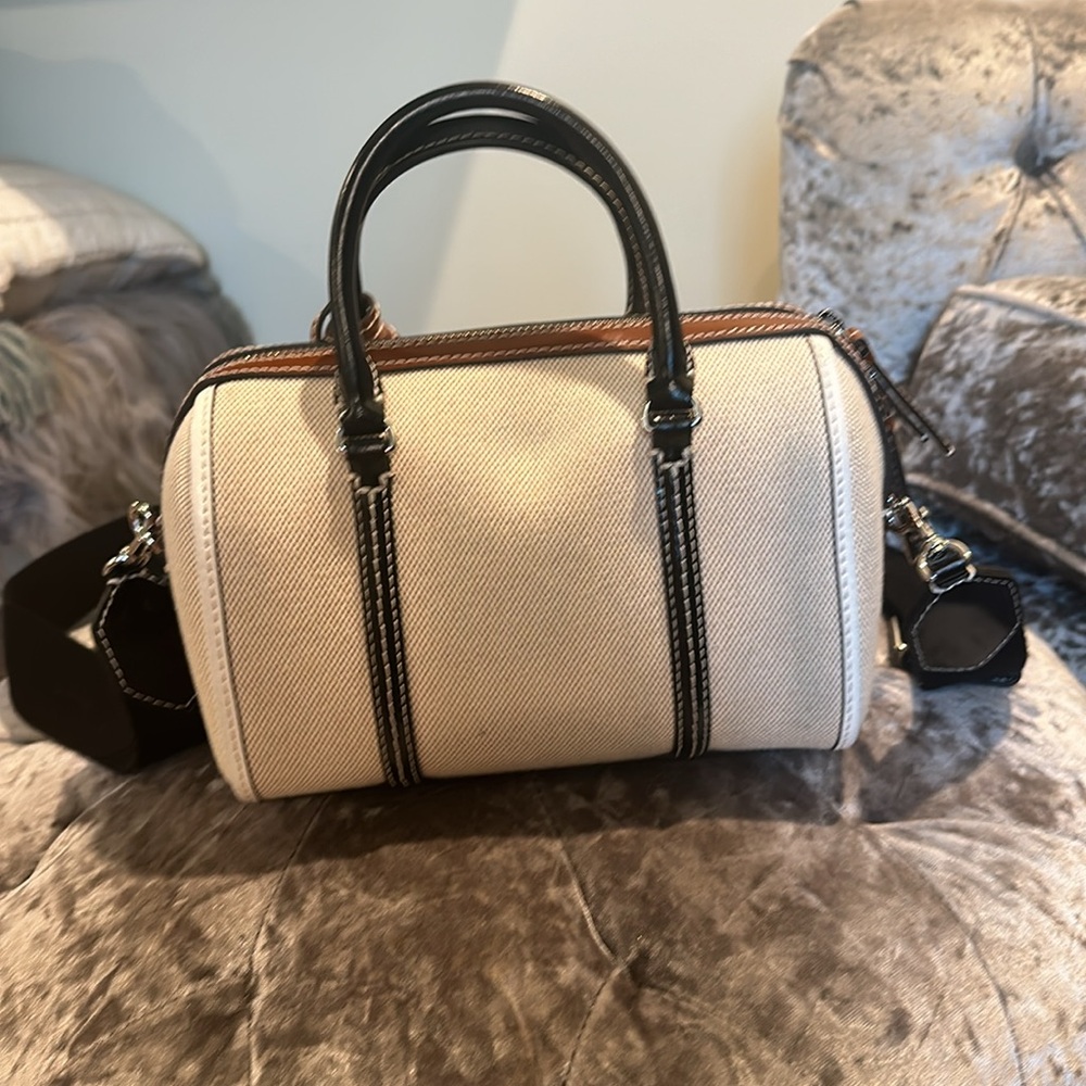 Tory Burch canvas mini satchel NWT- gorgeous! - Picture 3 of 9